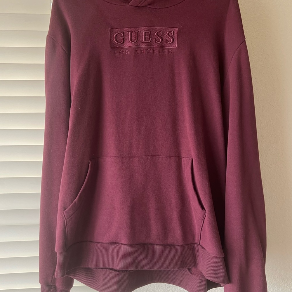GUESS Women's Deep Burgundy Hoodie